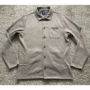 Johnnie-O Tudor Knit Jacket Wool Blend Cardigan Mens M Camel Button Up Shacket